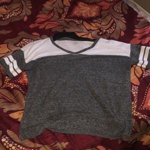 Gray and white shirt